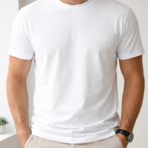 blank white shirt male front